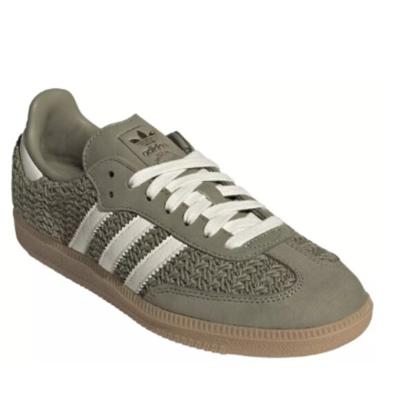 adidas Women's Samba OG Shoes-Color: Active Green/White - Picture 5 of 5